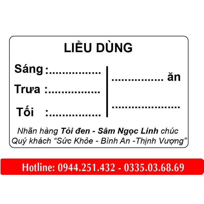 TEM CHIA LIỀU DÙNG - TEM DÁN NHÀ THUỐC 4000TEM/CUỘN