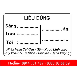 Tem chia liều dùng in theo yêu cầu có kệ gỗ đẹp bán rời