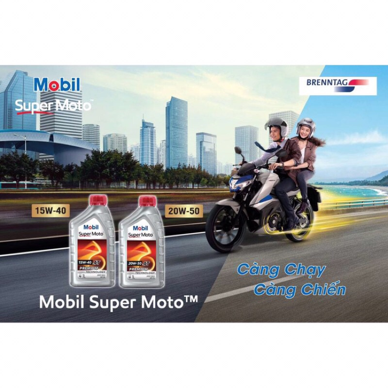 Nhớt Xe Số Mobil Super Moto 20W50 - Nhập Khẩu Singapore