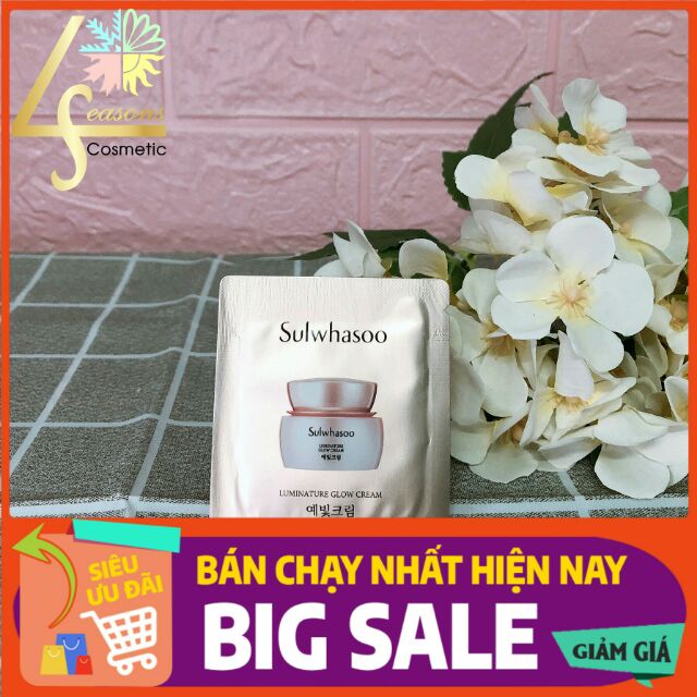 Combo 10 gói Kem dưỡng trắng căng bóng chống nhăn Glow cream Sulwhasoo