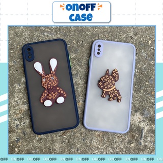 Ốp Lưng Iphone Basic nhám, Dán Mochi Bull và Thỏ BVC 6/6plus/6s/6splus/7/7plus/8/8plus/x/xr/xs/11/12/13/pro/max-ONOFF