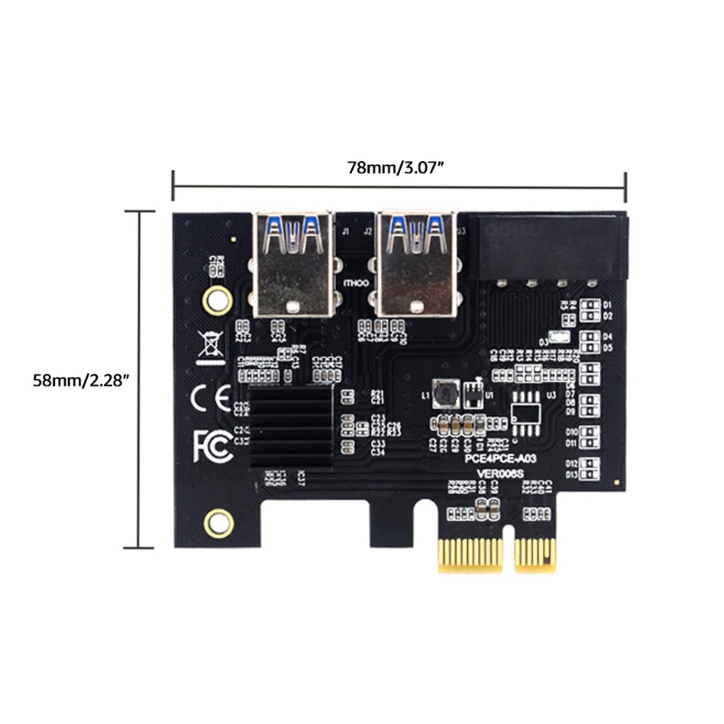 Bảng Mạch PCI-E 1x Sang 16X Adapter PCIe1 Sang 4 Card Đồ Họa 16X
