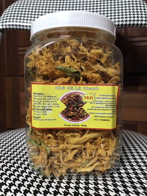 COMBO 500g Gà khô lá chanh + 500g heo khô cháy tỏi