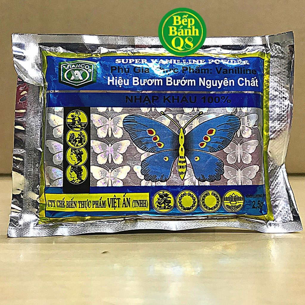 Bột Vani Ống hiệu Con Bướm Vanilline gói 2.5g