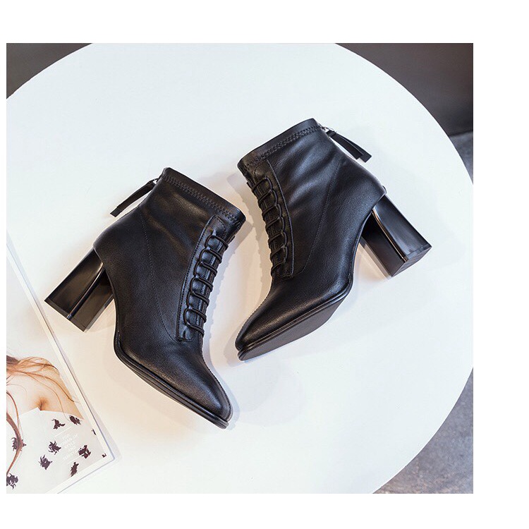 Bốt - Boots chiến binh buộc dây mũi vuông