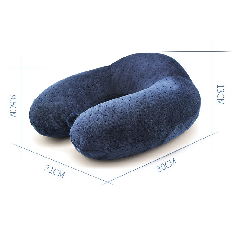 Gối cao su non 3D lót cổ hình chữ U tiện dụng