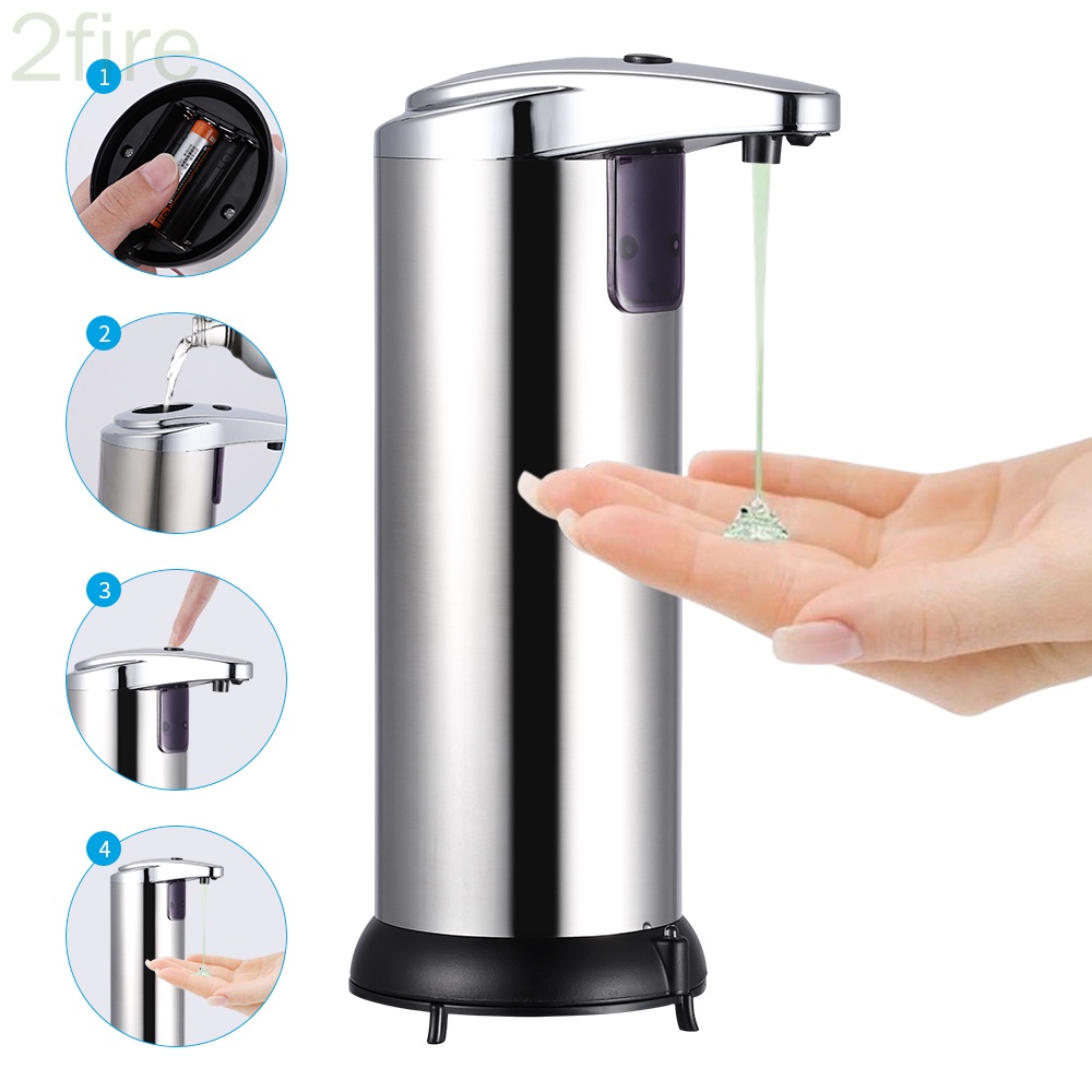 Bình đựng xà phòng rửa tay tự động cảm ứng IR bằng thép không gỉ