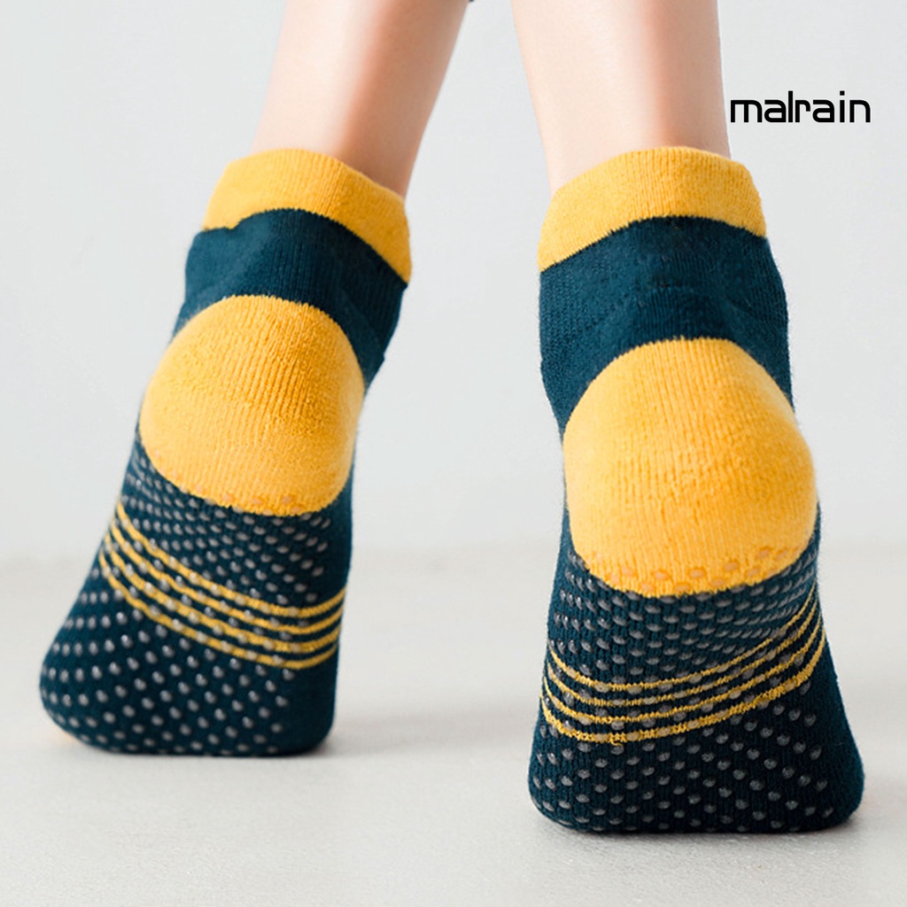 1 Đôi Tất Cotton Chống Trượt Thoáng Khí Dùng Tập Thể Thao Tiện Dụng