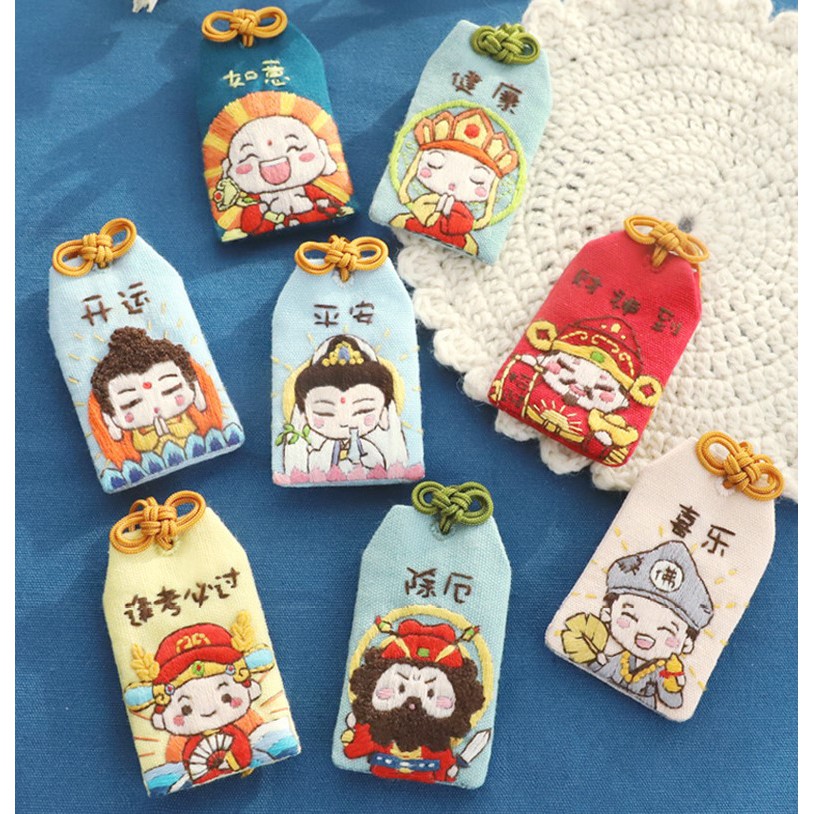 [ CÓ SẴN ] DIY / BỘ KIT TỰ LÀM TÚI ƯỚC NGUYỆN OMAMORI ( MẪU CHIBI ) &lt;3