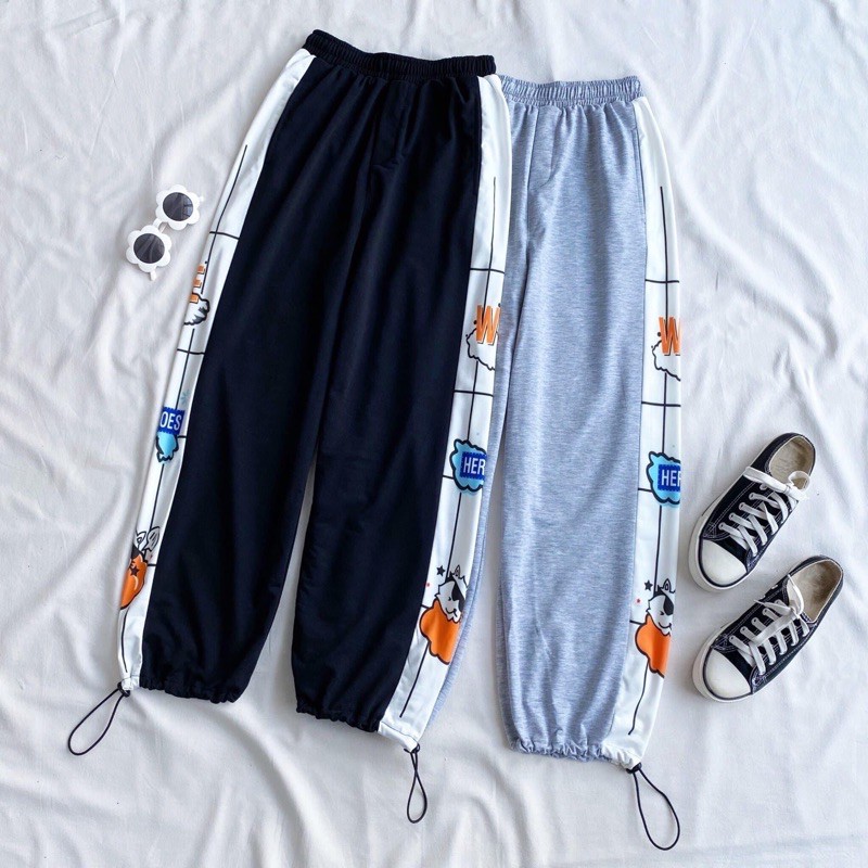 Quần LongPant Line Hoạ Tiết Có Dây Rút