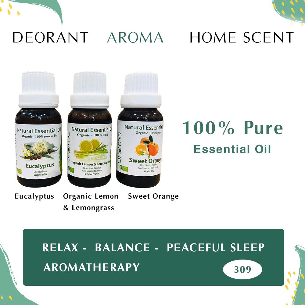 Tinh Dầu Xông AROMA Khuynh Diệp , Chanh Sả Chanh , Cam Ngọt 10ml