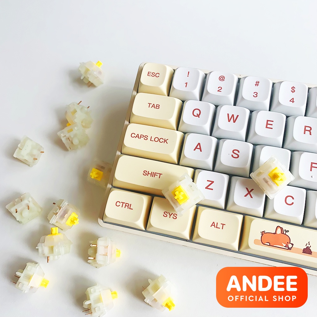 Keycap nút bàn phím XDA Ice Mint - Corgi 9mm PBT nhiều màu dễ thương cho bàn phím cơ
