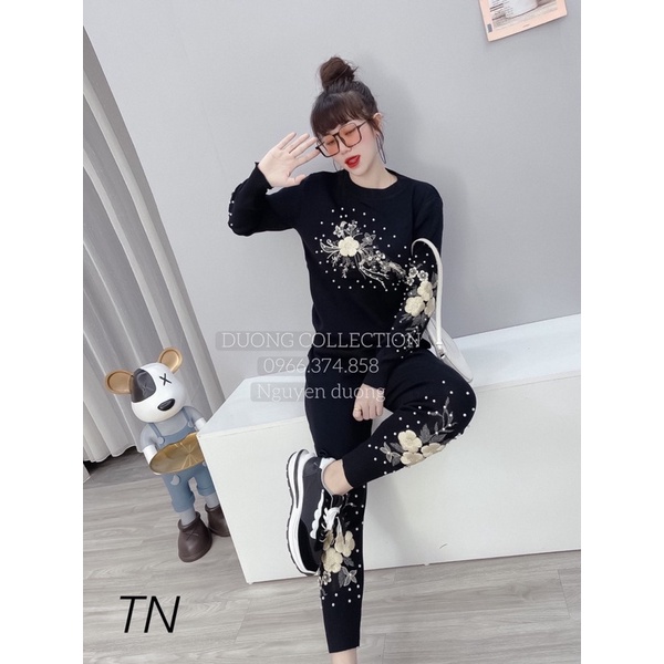 Set len ngọc hoa đính đá siêu hot