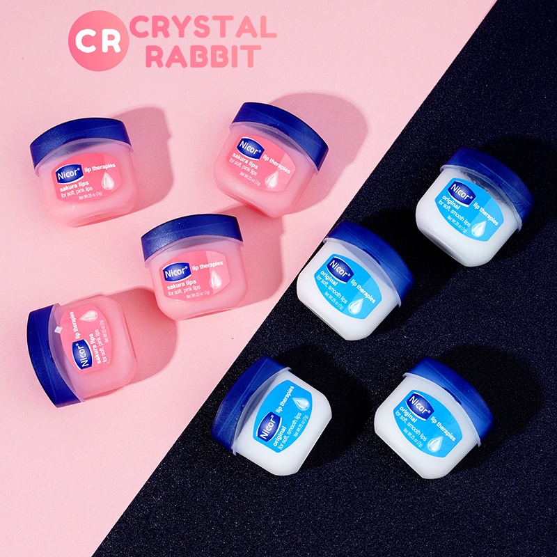 Nicor Vaseline Lip Balm cầm tay Dưỡng ẩm lâu dài Mượt nhăn Làm mới Sửa chữa Môi