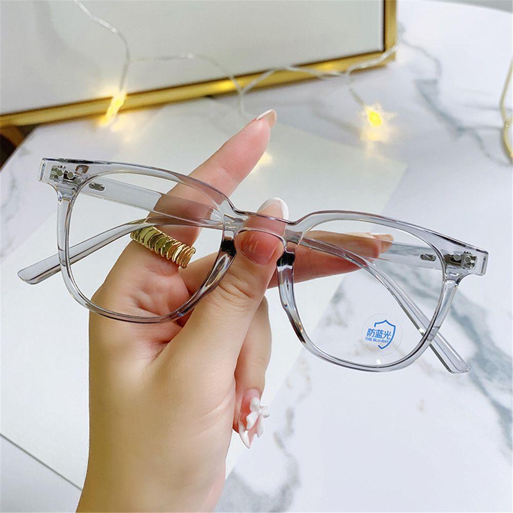 BORAG Kính Mát Gọng PC Tròng Trong Suốt Chống Tia UV Màu Xanh Dương Thời Trang Cho Nam Và Nữ