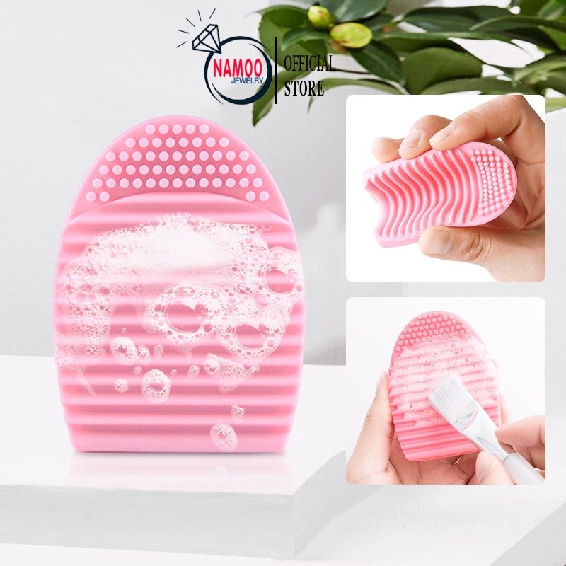 Dụng cụ vệ sinh cọ trang điểm silicone tiện lợi dễ sử dụng, miếng giặt làm sạch cọ trang điểm