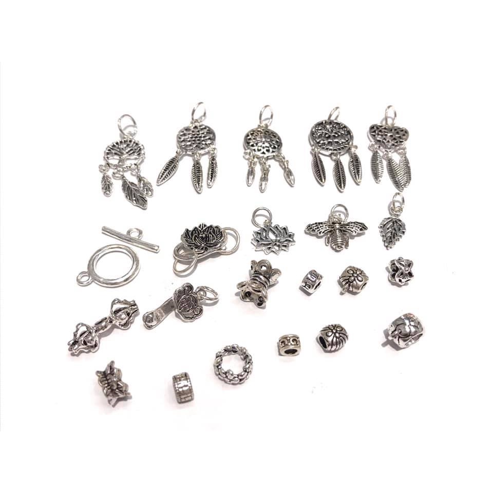 Charm treo bạc 925 lẻ TUDO dùng để mix Vòng handmade DIY cao cấp - Charm phong thủy