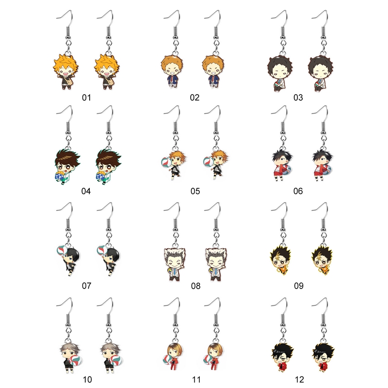 Khuyên tai acrylic hình nhân vật anime Haikyuu