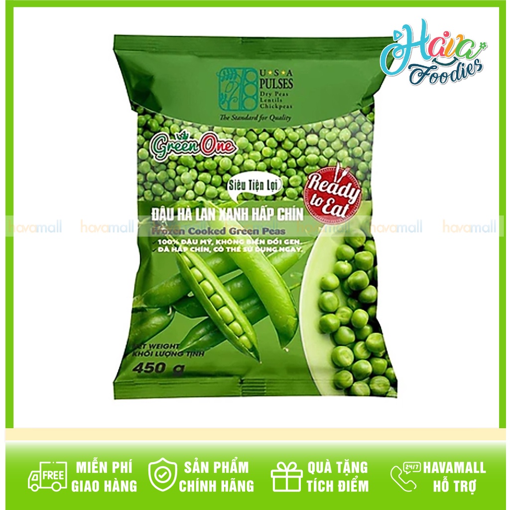 Đậu Hà Lan Hấp Chín Đông Lạnh Green One