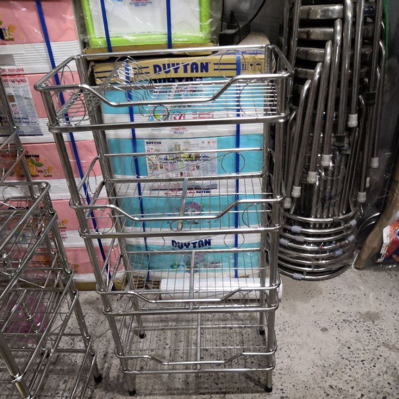 Kệ chén inox 4 tầng (size 40x60x105cm)