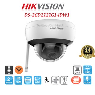 Camera IP Dome Hồng Ngoại Wifi 2.0 Megapixel HIKVISION DS-2CD2121G1-IDW1 - Hàng Chính Hãng