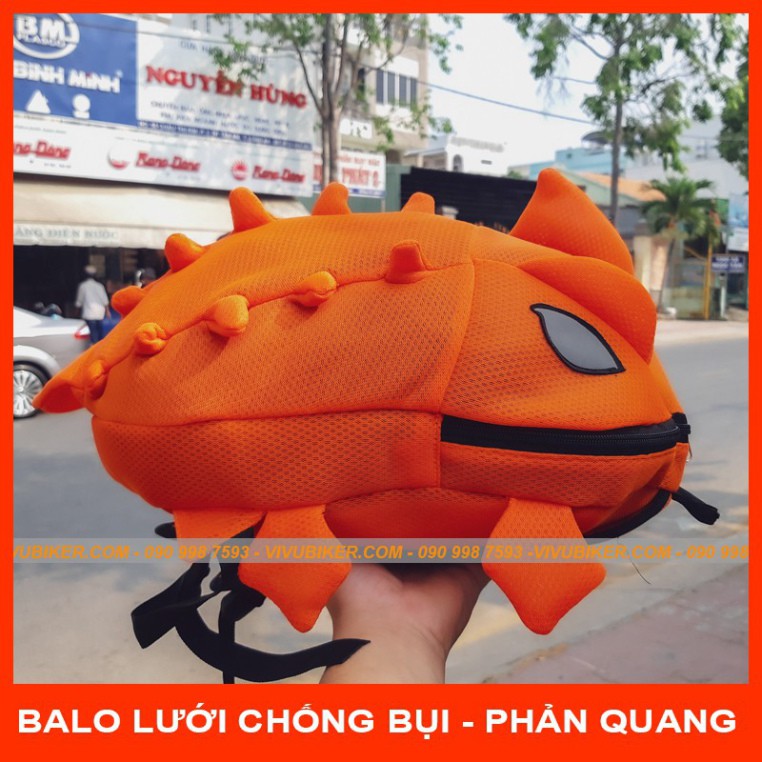 KHO SG-  Balo khủng long vải lưới Polyester chống nước , bụi cao cấp màu vàng - Balo đựng nón bảo hiểm đi du lịch nhiều 