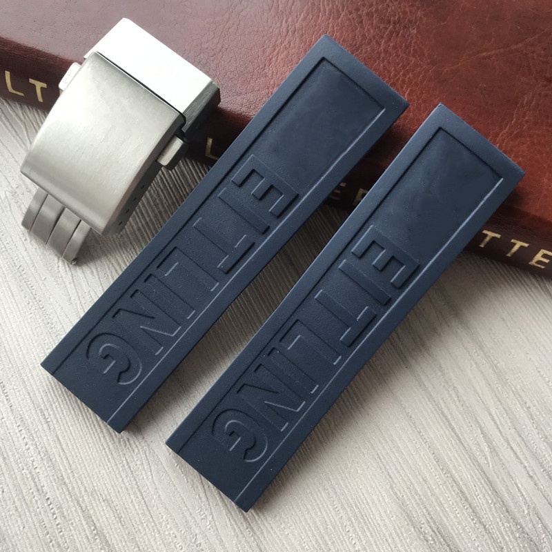 Dây đeo Breitling Silicone phù hợp với Siêu đại dương / Máy bay trinh sát Avengers / Blackbird Vòng đeo tay cao su Sê-ri màu vàng