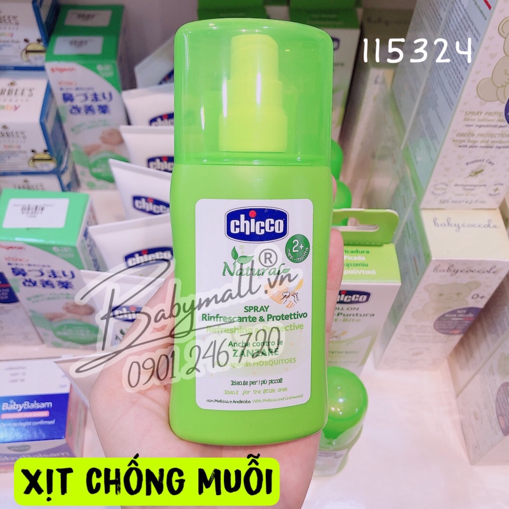 Chai xịt chống muỗi extra Chicco(2m+)