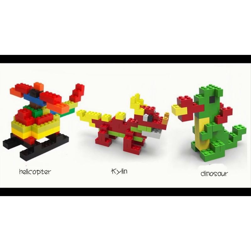 Bộ ghép lego 1000 Chi tiết màu đỏ