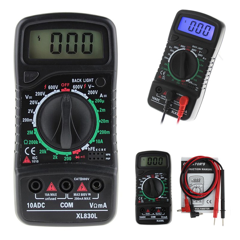 Máy đo điện vạn năng điện tử XL-830L + Bộ phụ kiện kèm theo