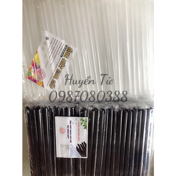 Ống hút trà sữa trân châu/trà chanh/ trà tắc có màng bọc phi 8 phi12 gói 450 ~500g
