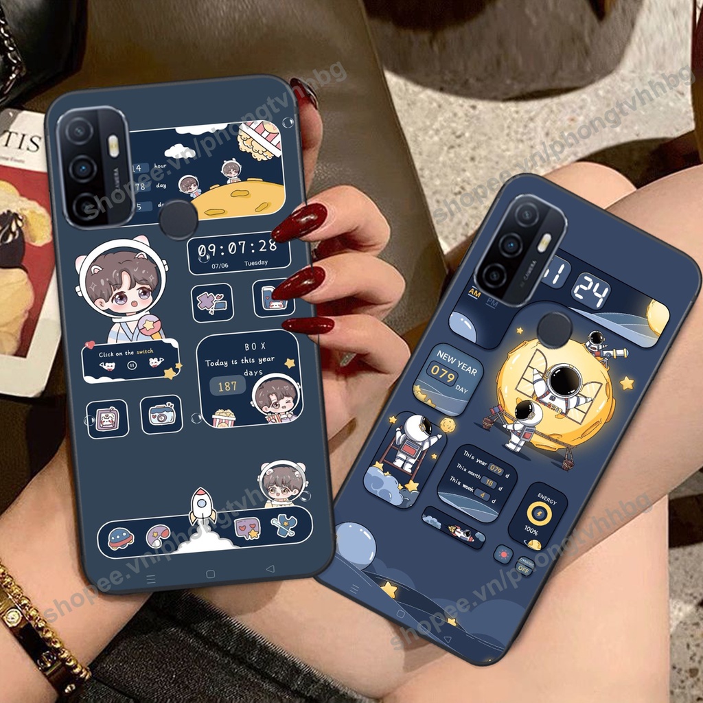 Ốp lưng Oppo A53 phi hành gia hoạt hình 3D cute giá rẻ