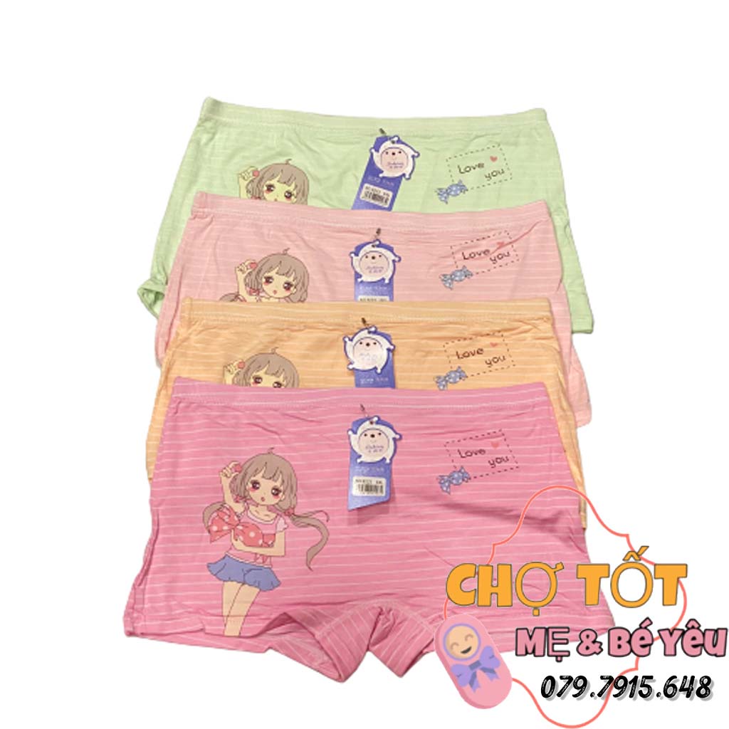 Quần Lót Đùi, Quần Chip Đùi Bé Gái Cotton Lạnh In Hình Dễ Thương Đủ Size (nhiều mẫu)