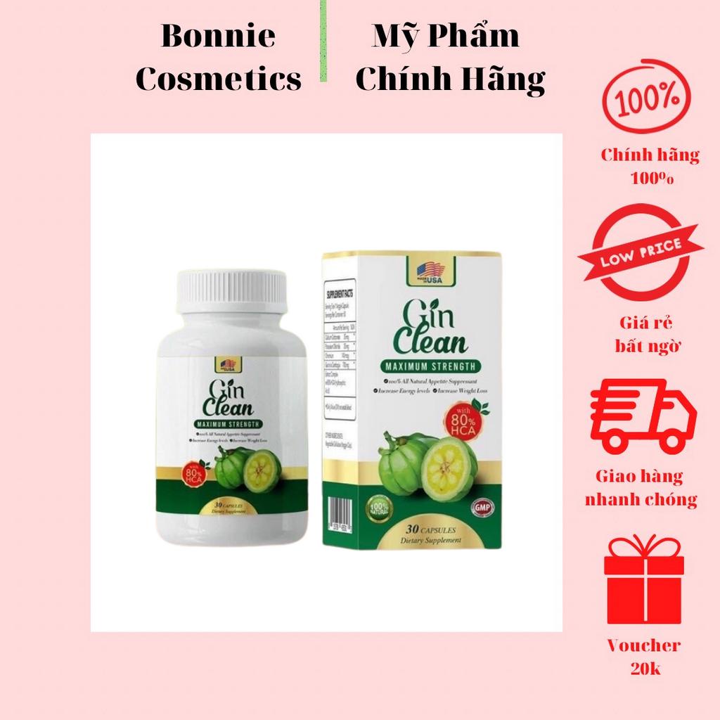 [CHÍNH HÃNG] Giảm cân đốt mỡ siết cơ Gin Clean chính hãng Mỹ 30 viên