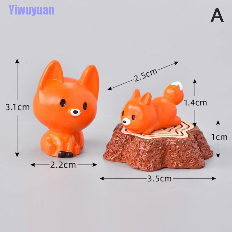 1 Bộ 3 / 3 Mô Hình Động Vật Mini Trang Trí Tiểu Cảnh