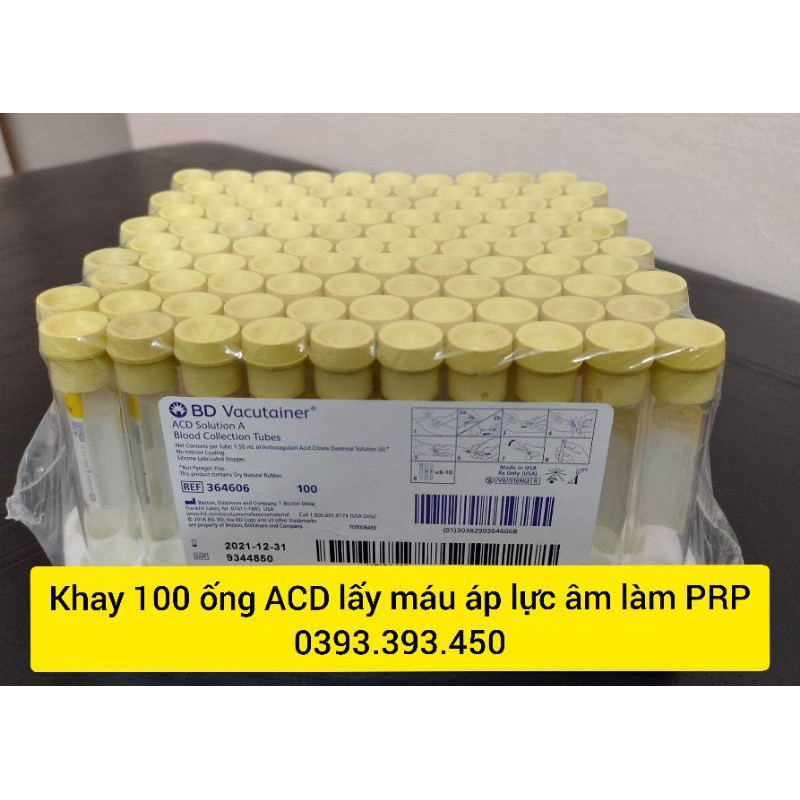 Khay 100 ống ACD lấy máu áp lực âm làm PRP
