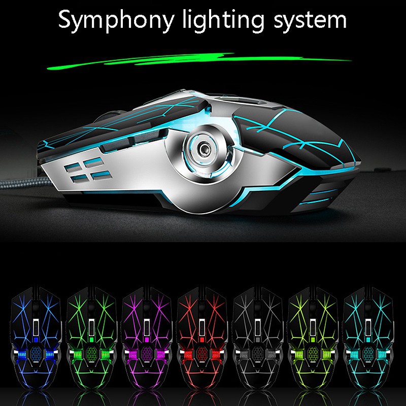 High Quality RGB Colorful Dazzling Gaming Mouse Ergonomic Wired Mouse 7-Button