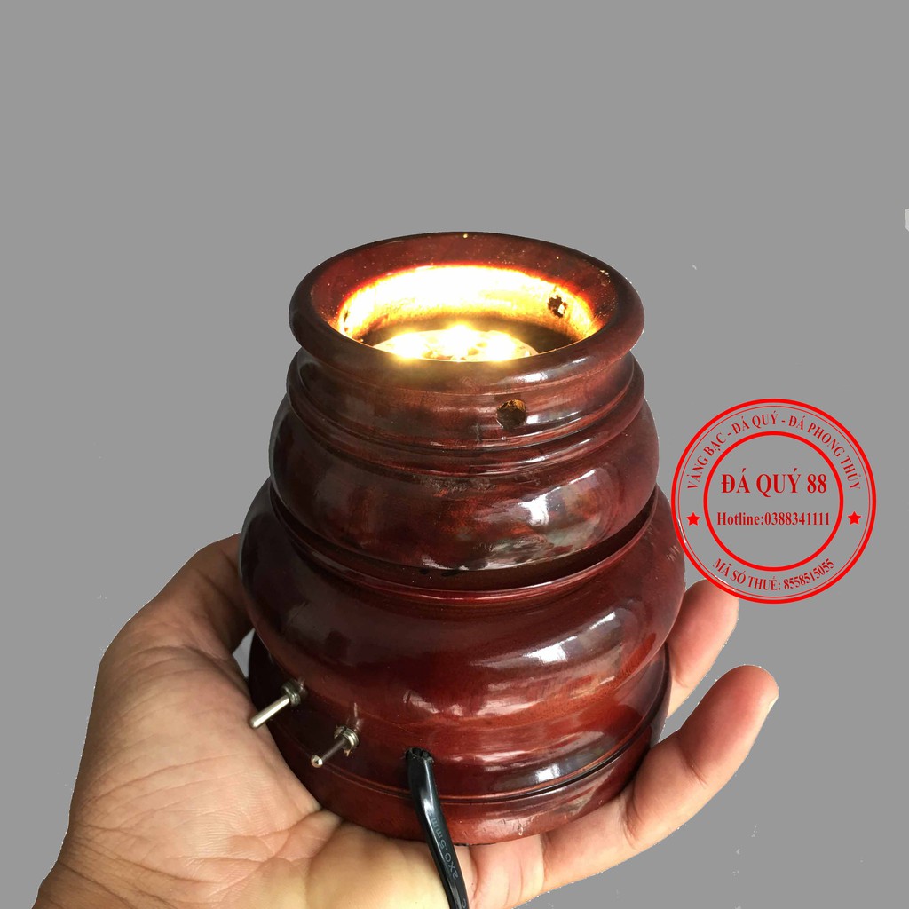 Đế Để Cầu Phong Thủy Có Đèn Led 3 Màu Xoay Tự Động