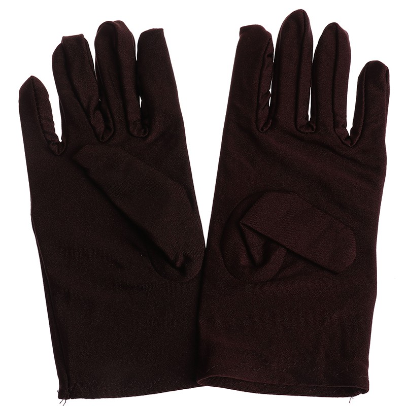 Găng Tay Satin Ngắn Trơn Mịn Trang Trọng Cho Nữ