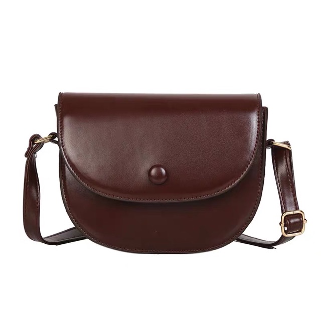 ORDER Túi hến đeo chéo da PU