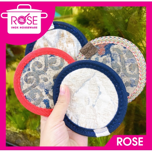Đế Lót Ly Vải 9.5cm Cao Cấp - lót ly bằng vải siêu thấm nước vuông và tròn