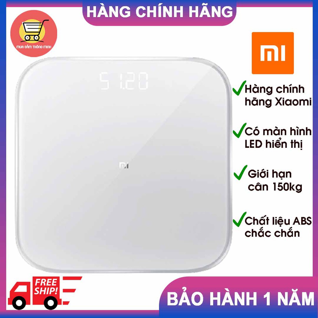 Cân điện tử thông minh Xiaomi Scale 2 Universal, theo dõi trọng lượng cơ thể, trợ lý sức khoẻ