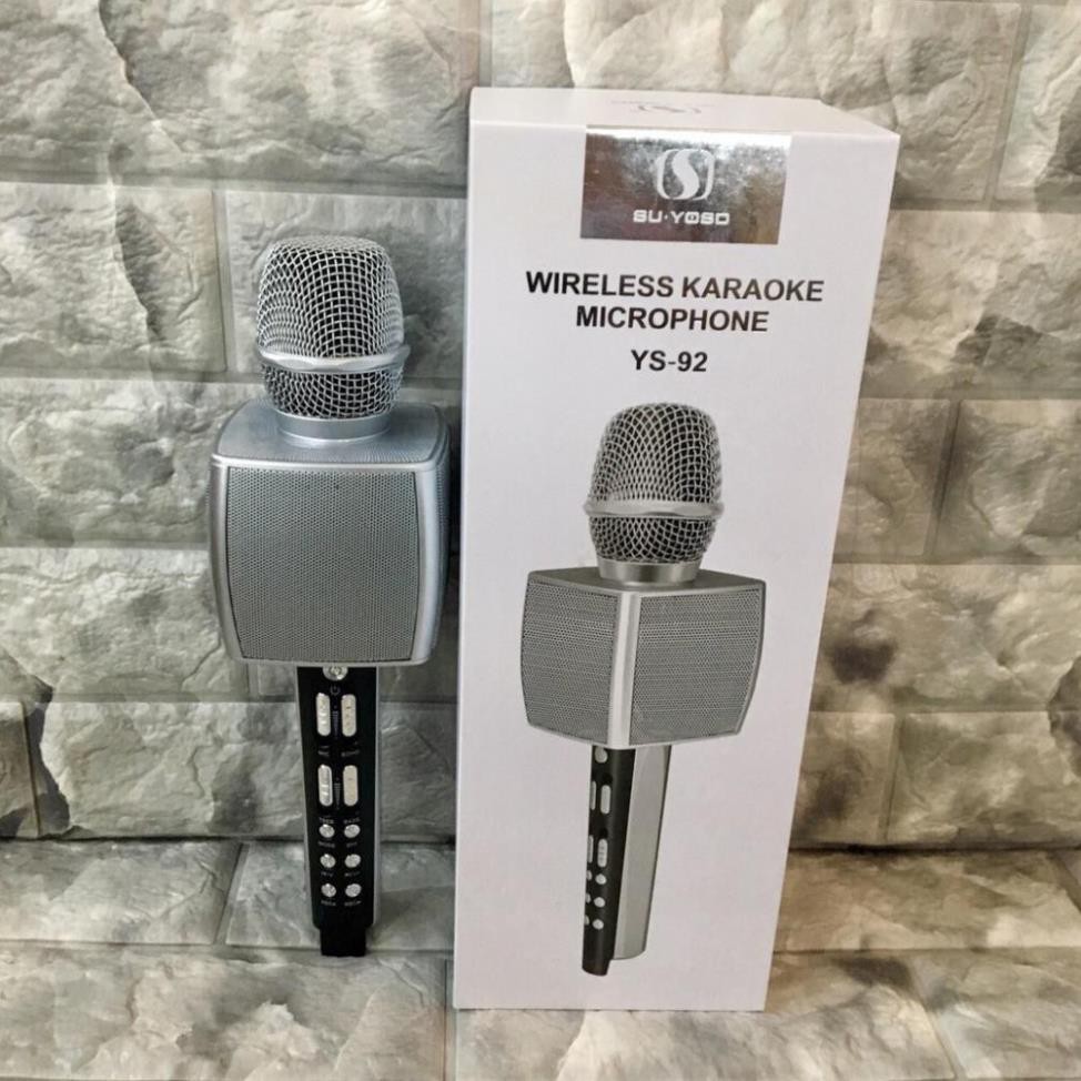 MICRO BLUETOOTH KARAOKE YS 92 KHÔNG DÂY HỖ TRỢ GHI ÂM ĐỔI GIỌNG