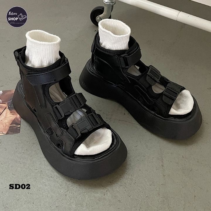 [Hàng Sẵn] [Ảnh Thật] [Freeship] Giày Sandal Nữ Đế Bánh Mì Đi Học Đi Chơi - SD02