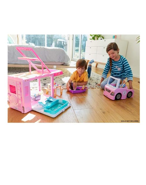 Nhà xe barbie 3 trong 1