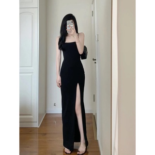Váy đầm 2 dây dáng dài ôm body xẻ tà cao sexy quyến rũ đi chơi đi tiệc đi bar