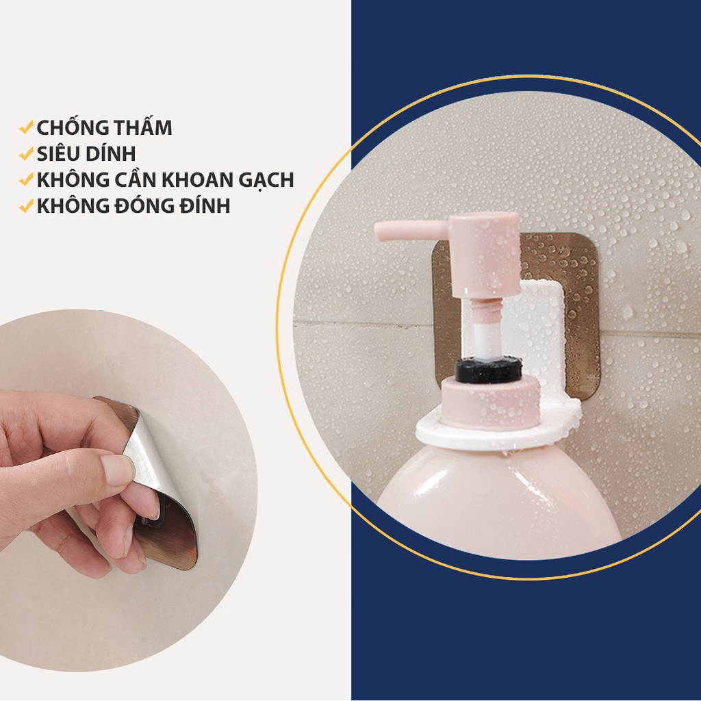 Móc dán tường treo bình rửa tay, sữa tắm, dầu gội có vòi - buyone - BOPK150