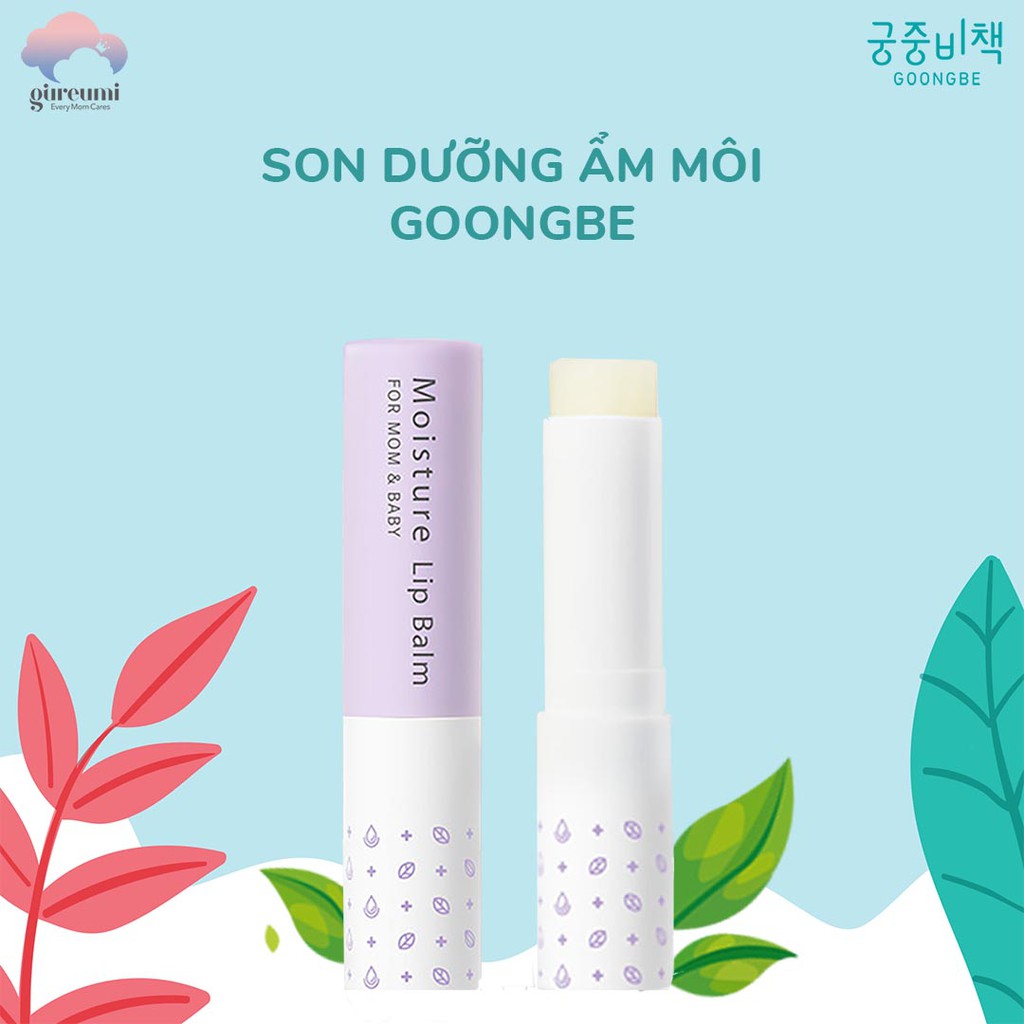 Son dưỡng ẩm môi Hàn quốc GOONGBE, son dưỡng thỏi không màu không chì 3.3g