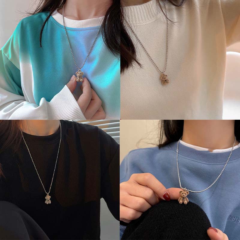 Vòng cổ Hình Gấu Phong Cách ins Thời Trang Tinh Tế Cho Nữ
