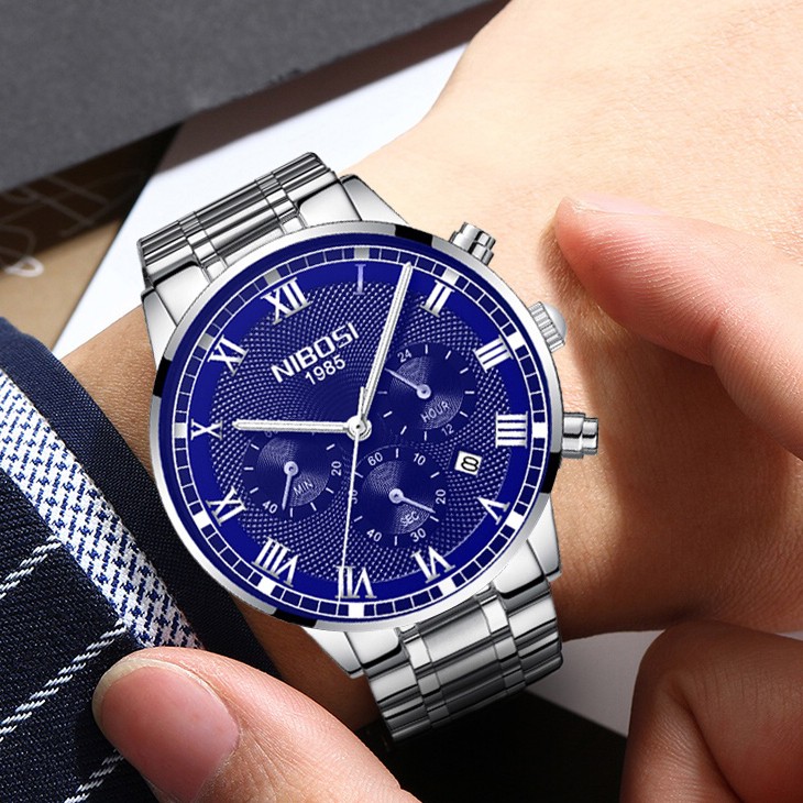 [Tặng vòng tay]Đồng hồ nam NIBOSI chính hãng NI2339 thời trang cào cấp